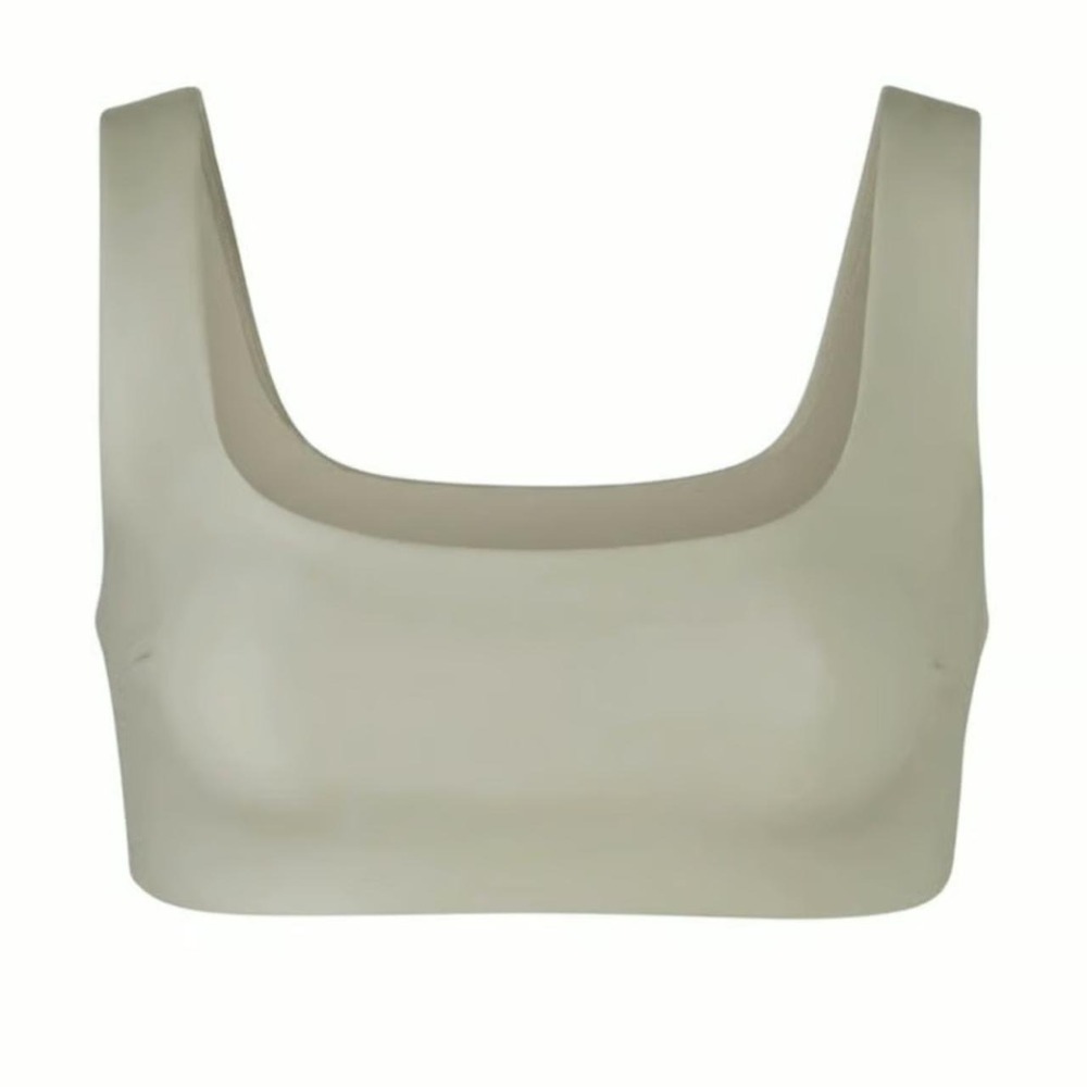 4x - SKIMS Faux Leather Bralette Color: Shell